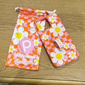 Loopy Case Orange and Pink Smiley Floral Kids Case